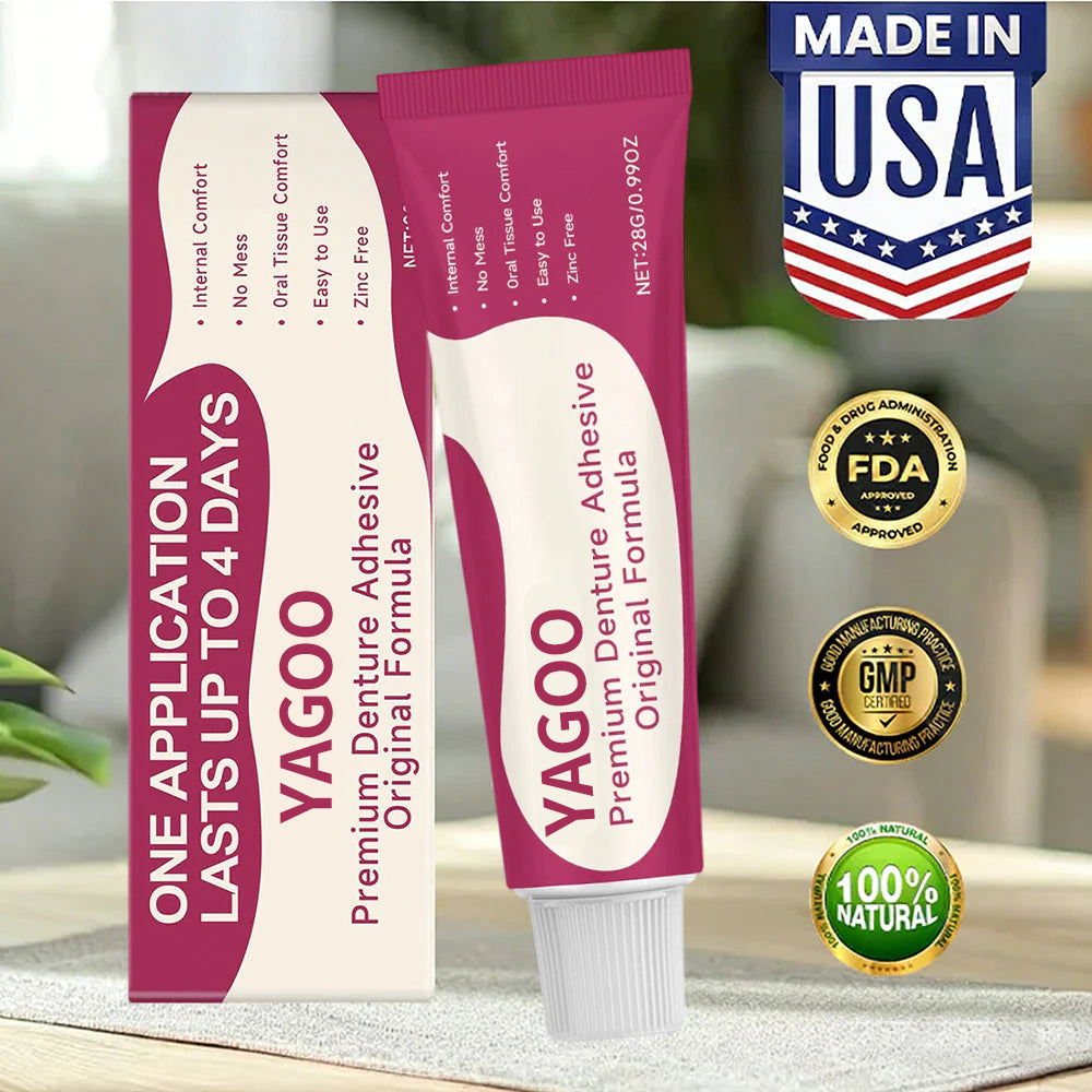 🎄💖Final 3 Hours:50%ОFF💥Yagoo™🦷 YAGOOFirmHold Denture Adhesive — Up to 10 Days of Slip-Free Hold🦷