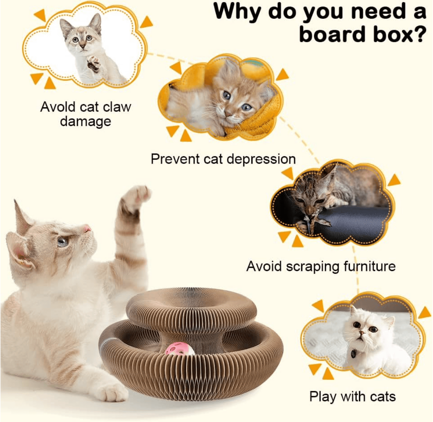 🐱Magic Foldable Scratcher & Cat Bed🛌 - Buy 2 & Save 20%