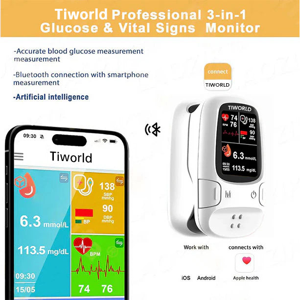 🎅CHRISTMAS HOT SALE-🏆Ends Today: 70% OFF! Tiworld™ Develops Newly Launched Non-Invasive Smart Glucose Meter 💝made in the USA💝🔥Limited stock available!🔥