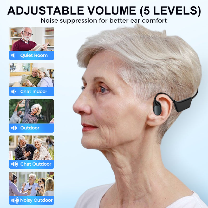 🔥 LAST CHANCE! 70% OFF Bone Conduction Hearing Aid 🎧 Bluetooth, End Today! ⏳