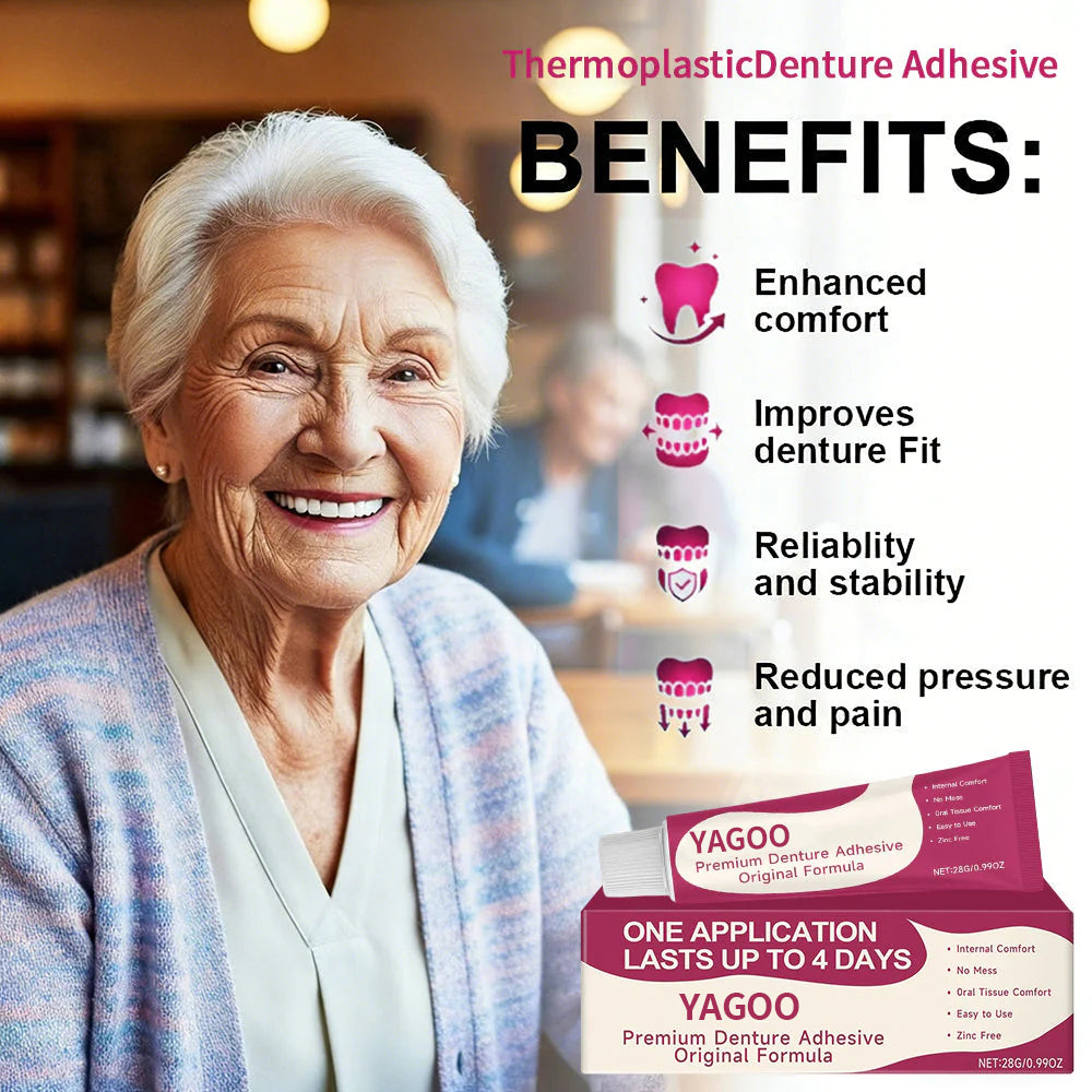 🎄💖Final 3 Hours:50%ОFF💥Yagoo™🦷 YAGOOFirmHold Denture Adhesive — Up to 10 Days of Slip-Free Hold🦷