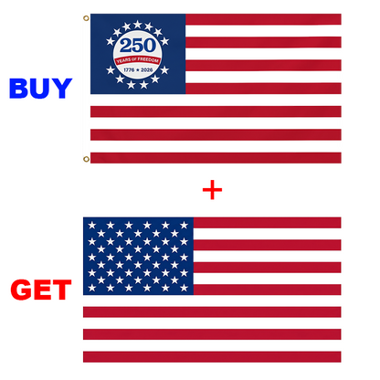 🇺🇸 250th Anniversary USA Commemorative Flag (3x5 Ft),Double-Sided Embroidered