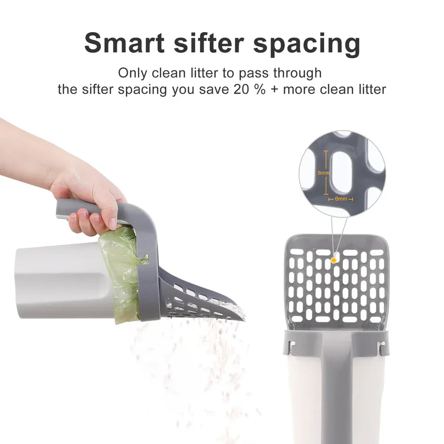 2026🎁LAST DAY 60％ OFF - Cat Litter Scooper with Easy-Clean Bucket