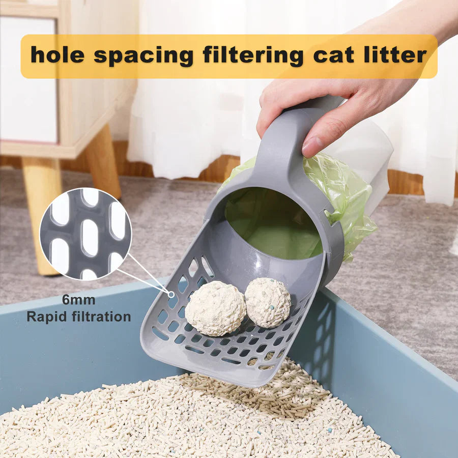 2026🎁LAST DAY 60％ OFF - Cat Litter Scooper with Easy-Clean Bucket