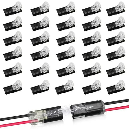 2026🏆Flash Sale⚡ 50K+ SOLD! 🔌 Double-Wire LED Strip Connectors 2 Pin ⚡ - Fast Connect & Locking Buckle for Easy Installation