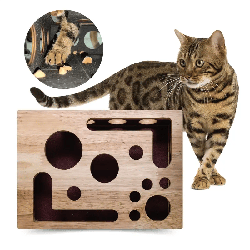 2026🎁😻✨Cat Scratch Puzzle Enrichment Box: Nail File Stress Free Alternative to Clippers and Grinders