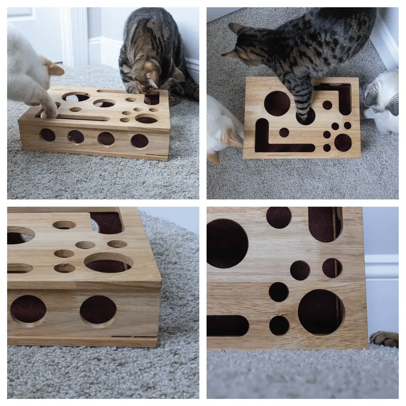 2026🎁😻✨Cat Scratch Puzzle Enrichment Box: Nail File Stress Free Alternative to Clippers and Grinders