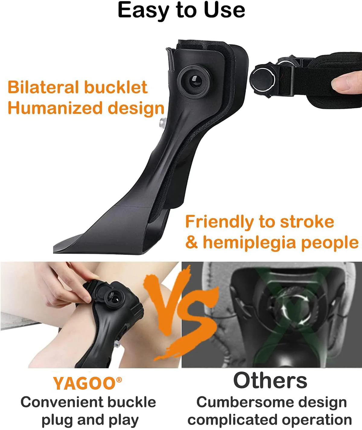 🎄💖Final 3 Hours:50%ОFF💥Yagoo™Foot Drop Support Brace – Walking Assistance for Foot Injury Patients, Safe & Stable Support