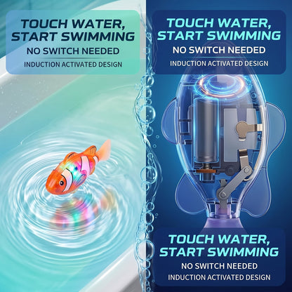 🔥🔥🛁✨Electronic Pet Fish Bath Toy | LED Light Up | Auto-Swimming Bath Toy🐠💦