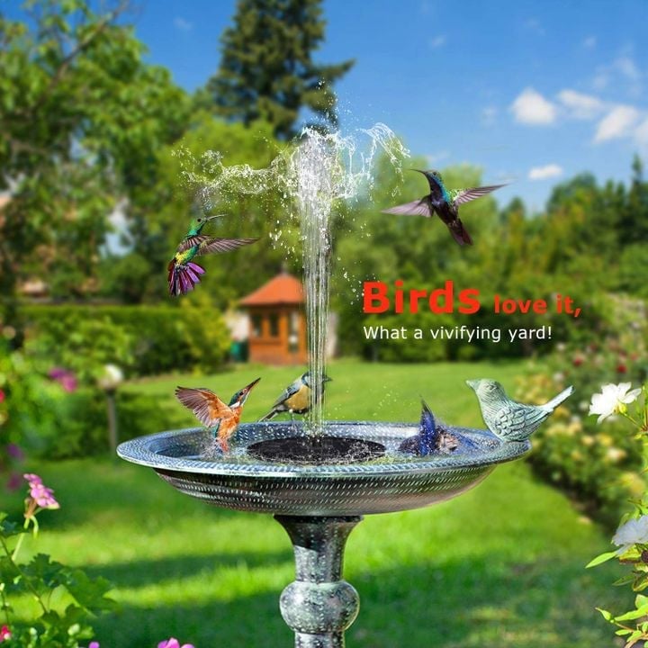 ⏳Time-Limited Special⏰Compact Solar Bird Fountain Pump – Keep Your Garden Alive! 🐦️ - A926