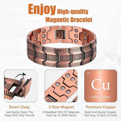 2026🏆✨LAST DAY SALE 70% OFF🔥Copper magnetic bracelet--Relieve fatigue and promote blood circulation