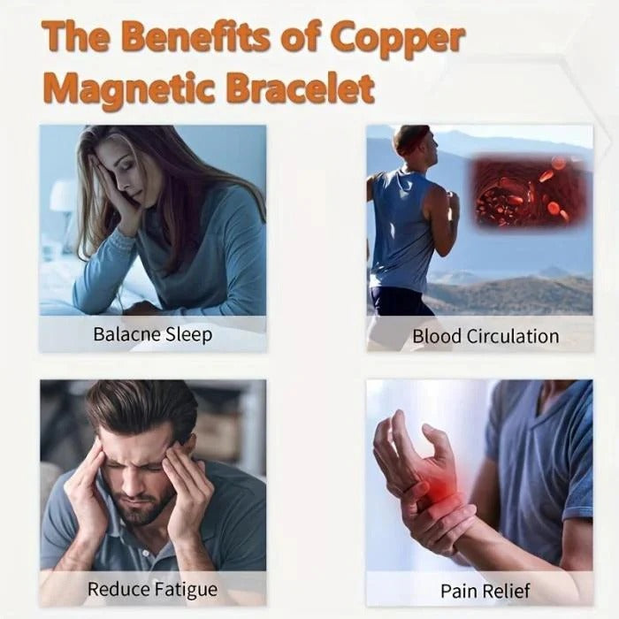 2026🏆✨LAST DAY SALE 70% OFF🔥Copper magnetic bracelet--Relieve fatigue and promote blood circulation